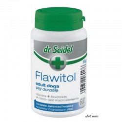  Complex cu vitamine, flavonoide, micro- și macroelemente pentru caini, FLAWITOL Adult, Dr. Seidel, 60 Tablete