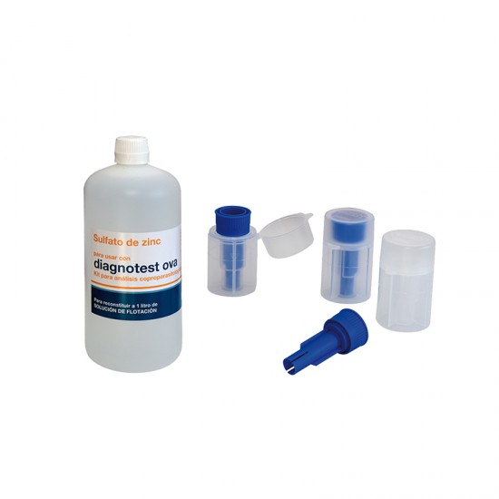 Kit Coproparazitologic DIAGNOTEST OVA - Kit 50 Recipiente+Solutie de flotatie Kit Coproparazitologic DIAGNOTEST OVA - Kit 50 Recipiente+Solutie de flotatie