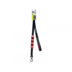 Lesa cu amortizor FLEX M-PETS, negru&rosu, 2.5 cm x 120 cm Lesa cu amortizor FLEX M-PETS, negru&rosu, 2.5 cm x 120 cm