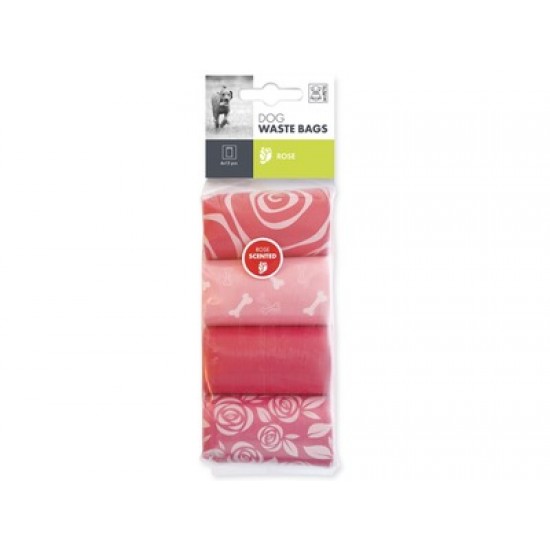 Pungi igienice pentru caini M-PETS, trandafiri, 4 x 15 buc Pungi igienice pentru caini M-PETS, trandafiri, 4 x 15 buc
