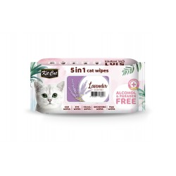 Servetele umede pentru pisici, KIT KAT, 5 in 1, Lavanda, 80 buc Servetele umede pentru pisici, KIT KAT, 5 in 1, Lavanda, 80 buc