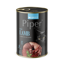 Hrana umeda pentru pisici PIPER CAT, miel, conserva 400g