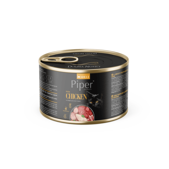 Hrana umeda pentru pisici, Piper Cat, carne de pui, 185g Hrana umeda pentru pisici, Piper Cat, carne de pui, 185g