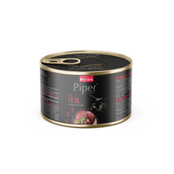 Hrana umeda pentru pisici junior PIPER CAT, vitel, conserva 185g