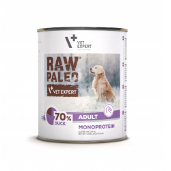 Hrana umeda pentru caini, adult, RAW PALEO, rata, 400 g